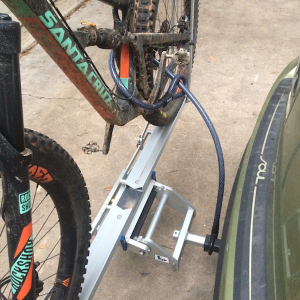 lock bike to bike rack